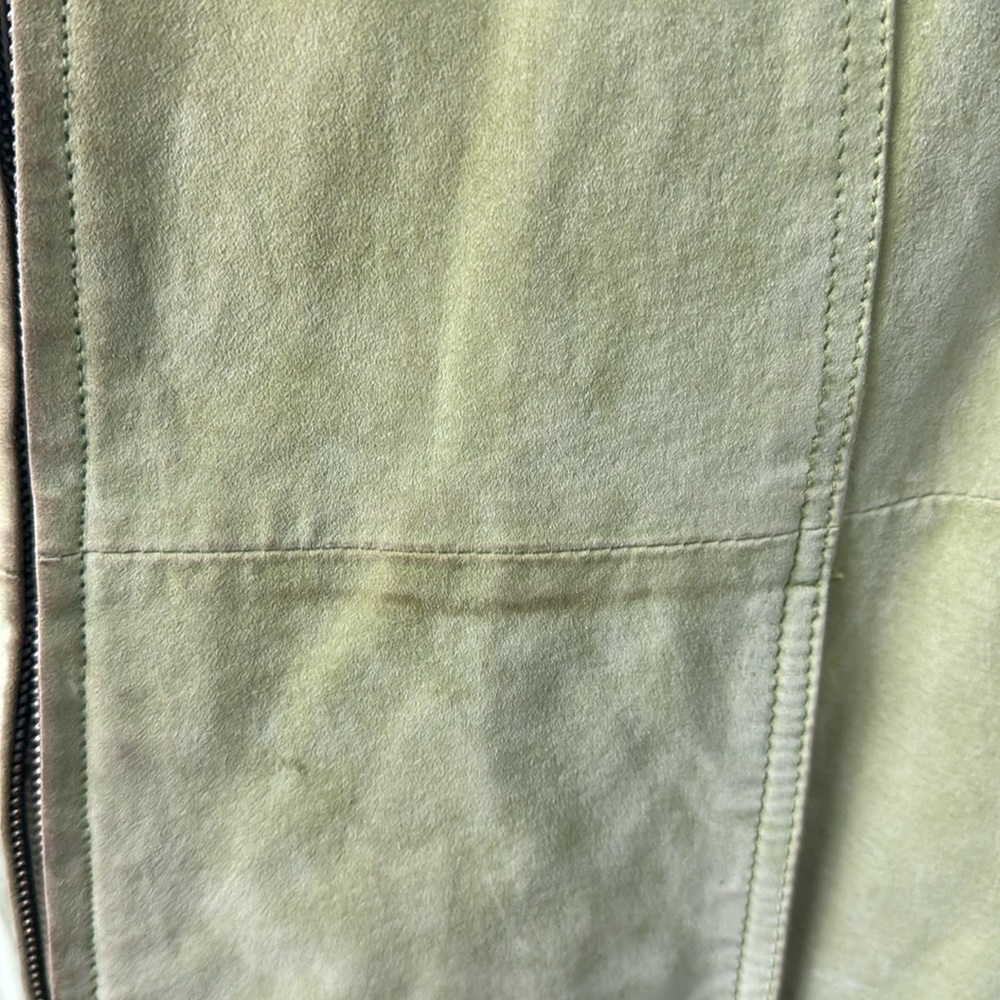 Cold water, Creek avocado green leather jacket X - Picture 5 of 9